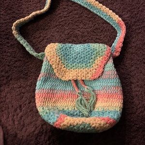 Cross body crocheted bag